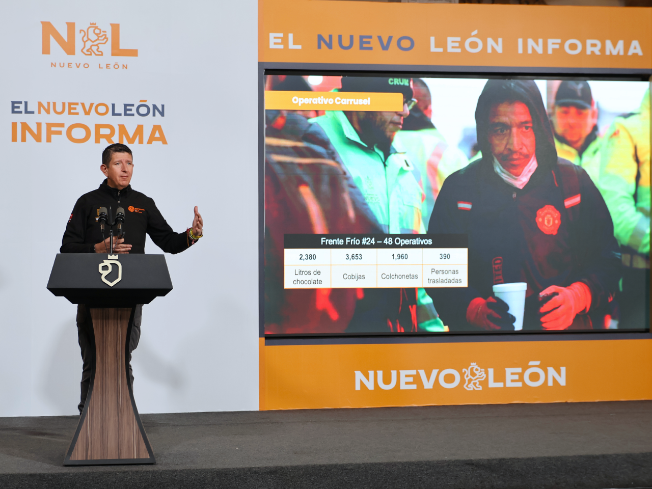 Reporta Protección Civil de NL saldo blanco durante frente frío número